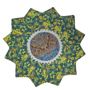 رومیزی ترمه مدل چهل تکه نسترن کد W144