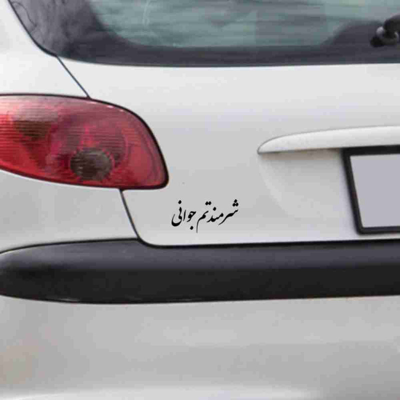 برچسب بدنه خودرو طرح شرمندتم جوانی کد MT-B453