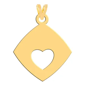 آویز گردنبند طلا 18 عیار زنانه فرشته مدل قلب WNL-000313