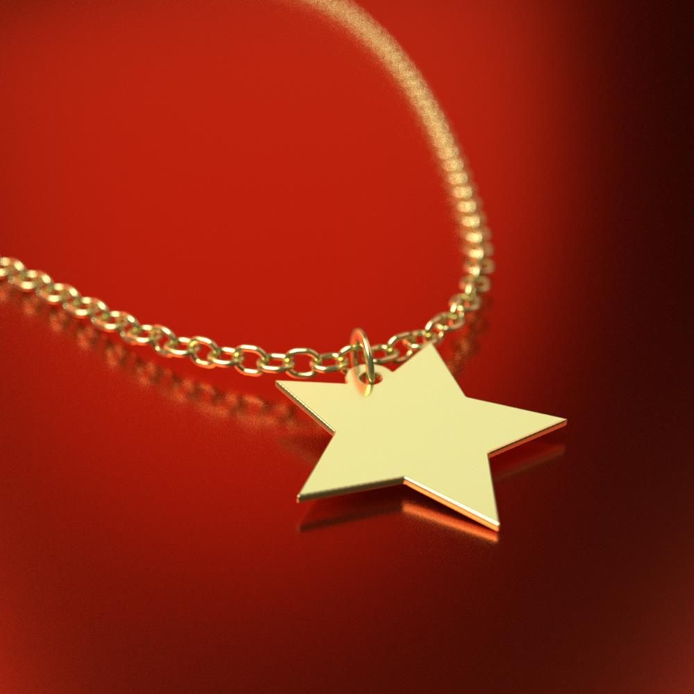 گردنبند طلا 18 عیار زنانه مدوپد مدل ستاره کد RNA15413 - - 5