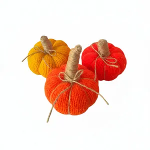 دکوری بافتنی مدل کدو مجموعه 3 عددی