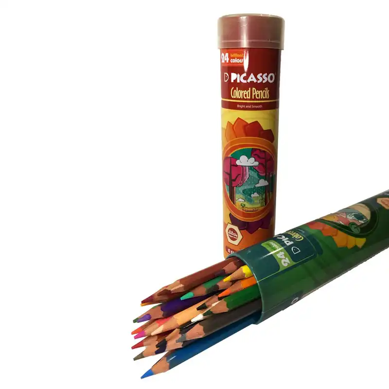 مداد رنگی 12 رنگ پیکاسو مدل استوانه ای کد 8