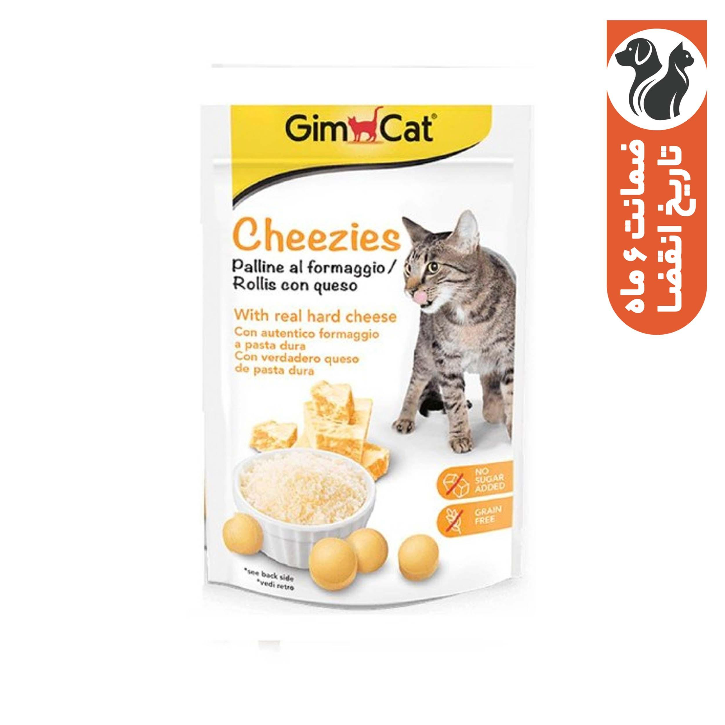 تشویقی گربه جیم کت مدل Chezees Rollies طعم پنیر وزن 40 گرم