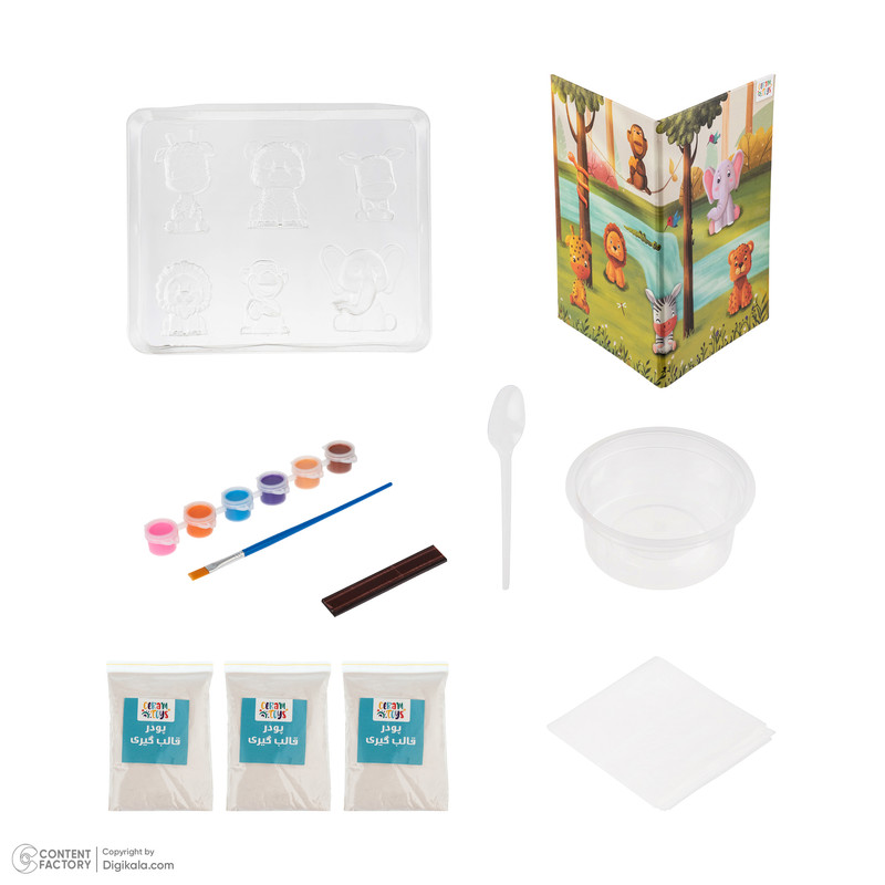 بازی آموزشی سرام تویز مدل نقاشی سه بعدی طرح حیوانات جنگل