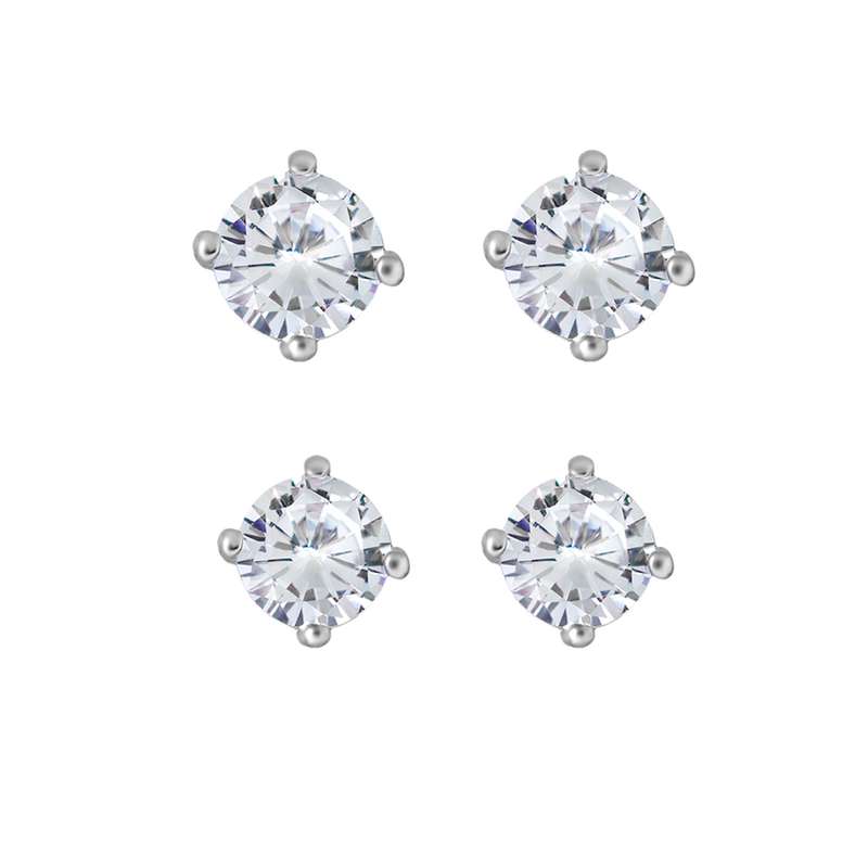 گوشواره نقره زنانه اقلیمه مدل EN525 مجموعه 2 عددی