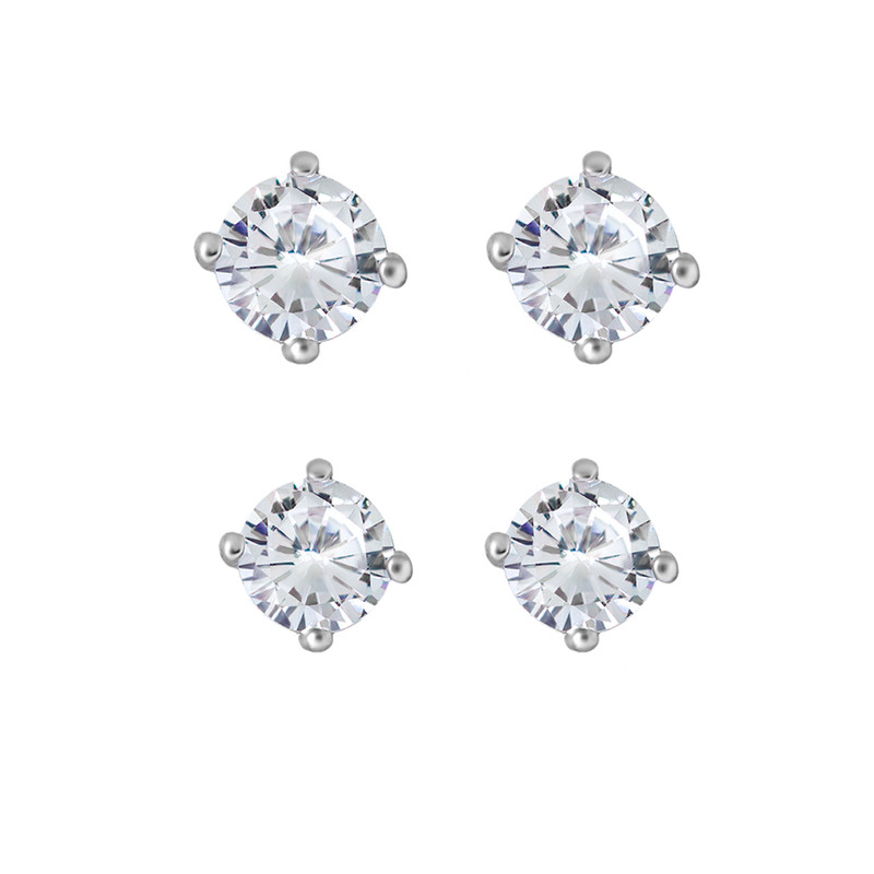 گوشواره نقره زنانه اقلیمه مدل EN525 مجموعه 2 عددی