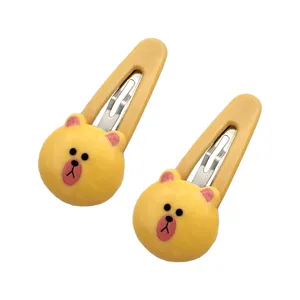 گیره مو دخترانه مدل خرس کد SNG337 بسته 2 عددی
