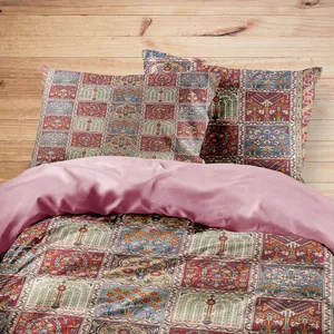 سرویس روتختی مدوپد طرح فرش قم خشتی مدل C-Ghom009 یک نفره 4 تکه