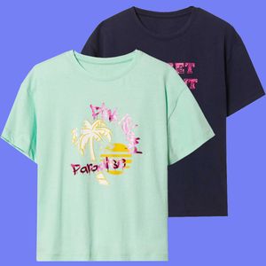 تی‌شرت آستین کوتاه دخترانه پیپرتس مدل w-765tt65 مجموعه 2 عددی