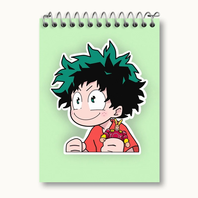 دفتر یادداشت 50 برگ خندالو مدل ایزوکو میدوریا انیمه آکادمی قهرمان من My Hero Academia کد 10073