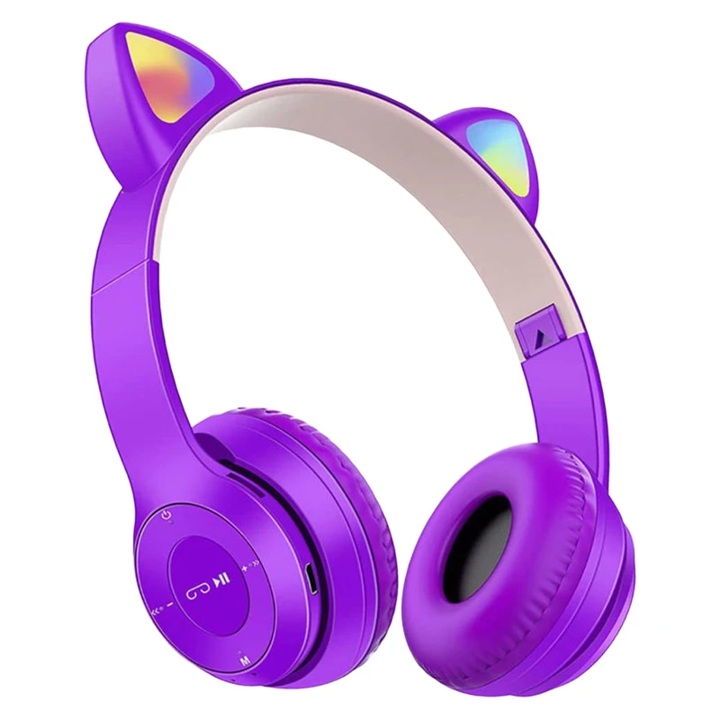هدست بلوتوثی مدل گربه ای P47m Color Light 