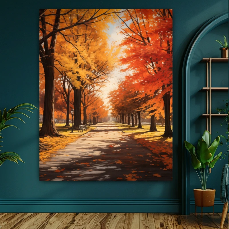 پوستر دیواری طرح نقاشی فانتزی پائیزی کد BK22706