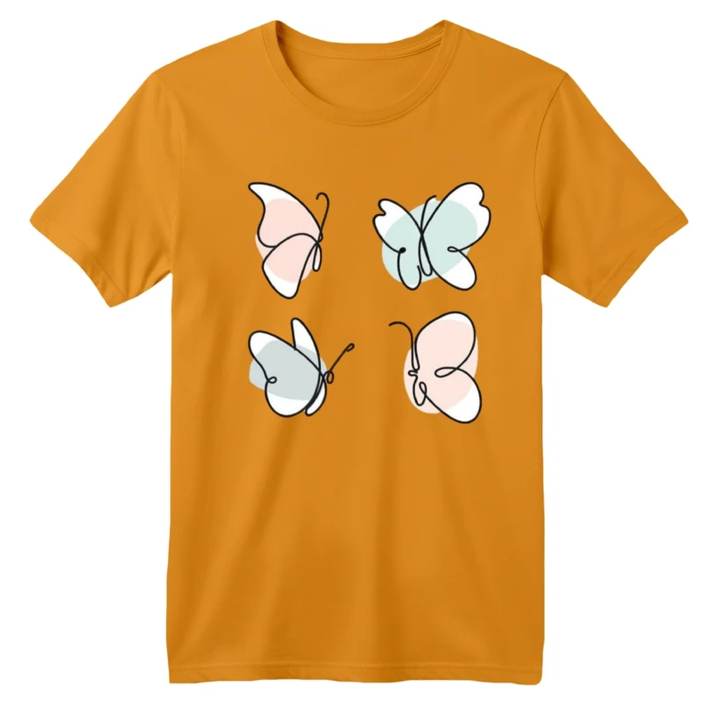 تی شرت آستین کوتاه بچگانه مدل پروانه ها