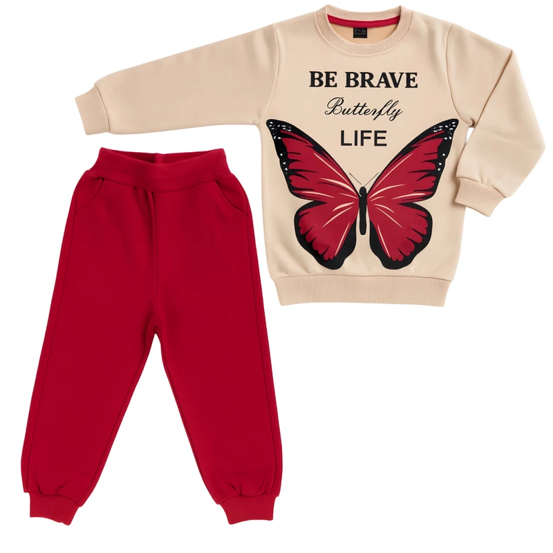 ست سویشرت و شلوار راحتی دخترانه مدل 1367513