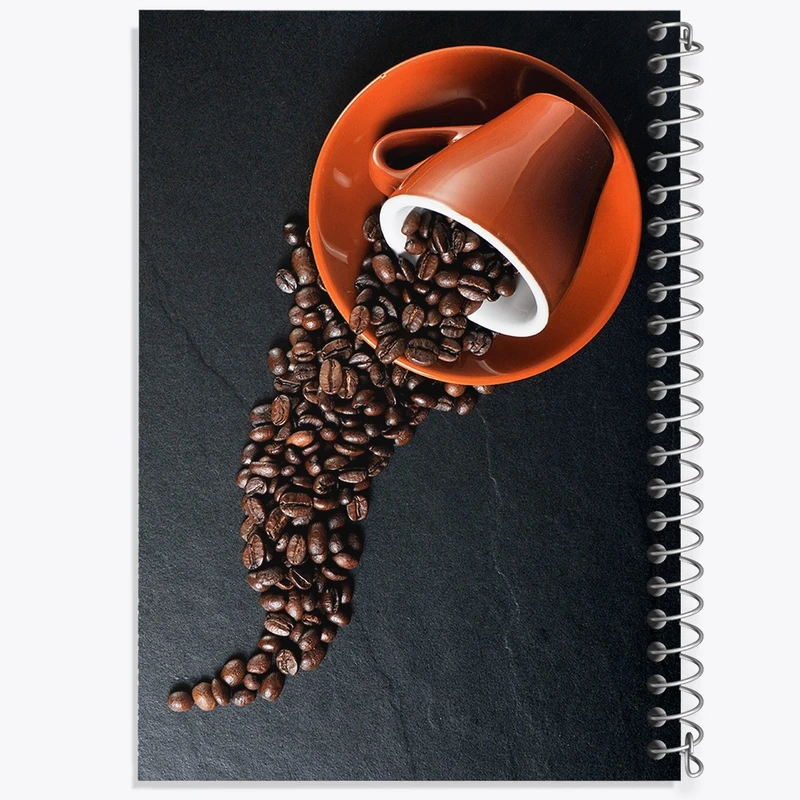 دفتر مشق 100 برگ خندالو طرح قهوه Coffee کد F59