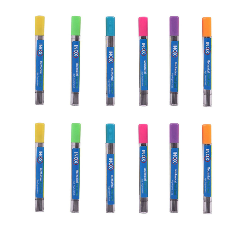 نوک مداد نوکی 0.5 میلی متری اینوکس مدل 10 بسته 12 عددی