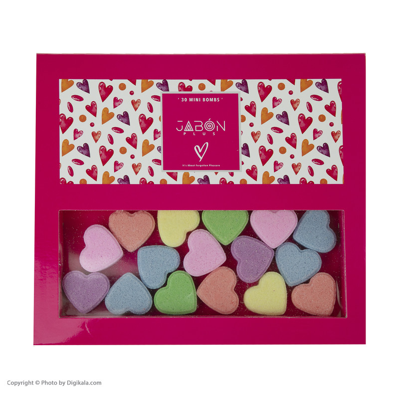 کوکتل مانیکور ژبن پلاس مدل Heart وزن 210 گرم بسته 30 عددی