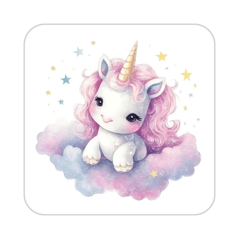 زیر لیوانی کاکتی طرح اسب تک شاخ و یونیکورن مدل mp32734