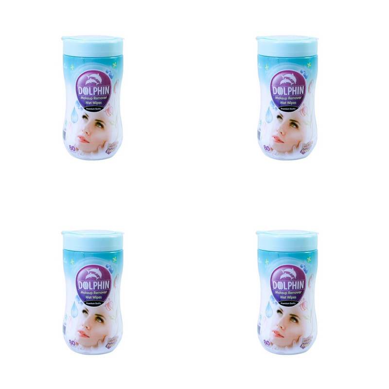 دستمال مرطوب دلفین مدل 01 مجموعه 4 عددی