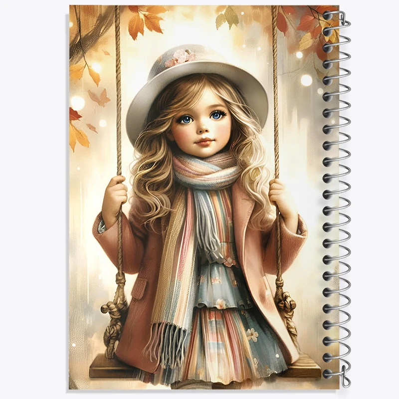 دفتر ژورنال نویسی 50 برگ خندالو مدل نقطه ای طرح دخترانه کد N3553