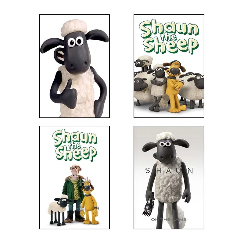 تابلو شاسي کارنيکا طرح بره ناقلا shuan the sheep کد 48165 مجموعه 4 عددی