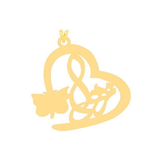 آویز گردنبند طلا 18 عیار زنانه مدل زهرا کد GH6310