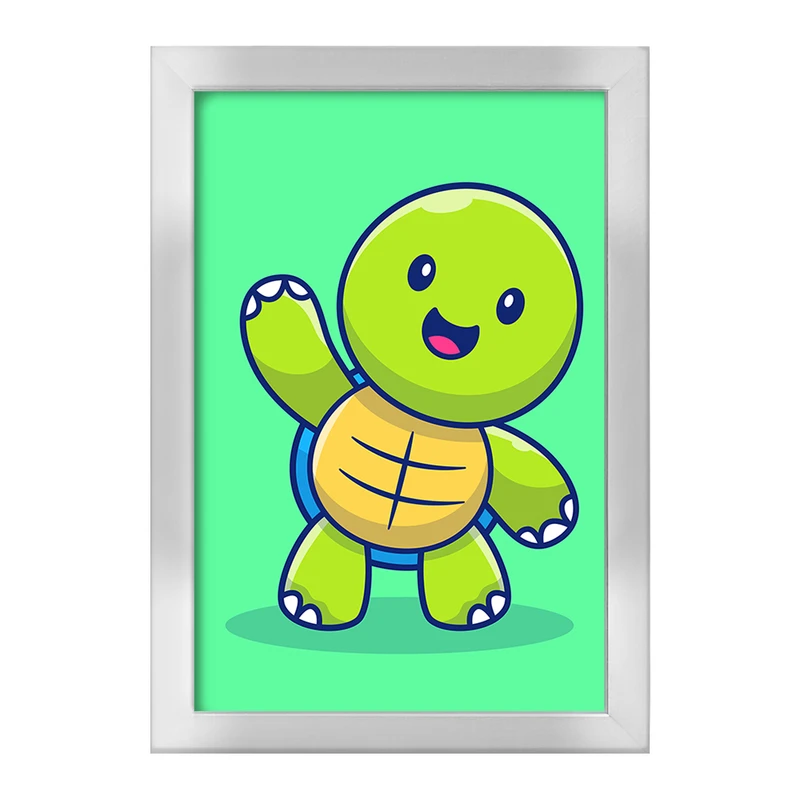 تابلو خندالو طرح حیوانات بامزه لاکپشت کد 29635