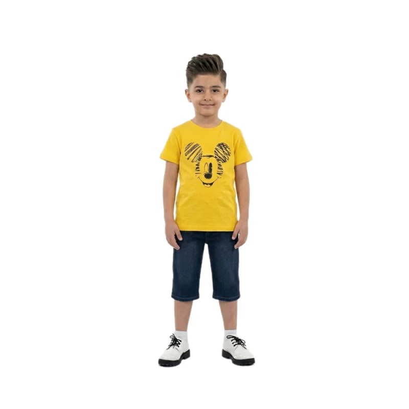 ست تی‌شرت آستین کوتاه و شلوارک پسرانه مدل Mickey Mouse