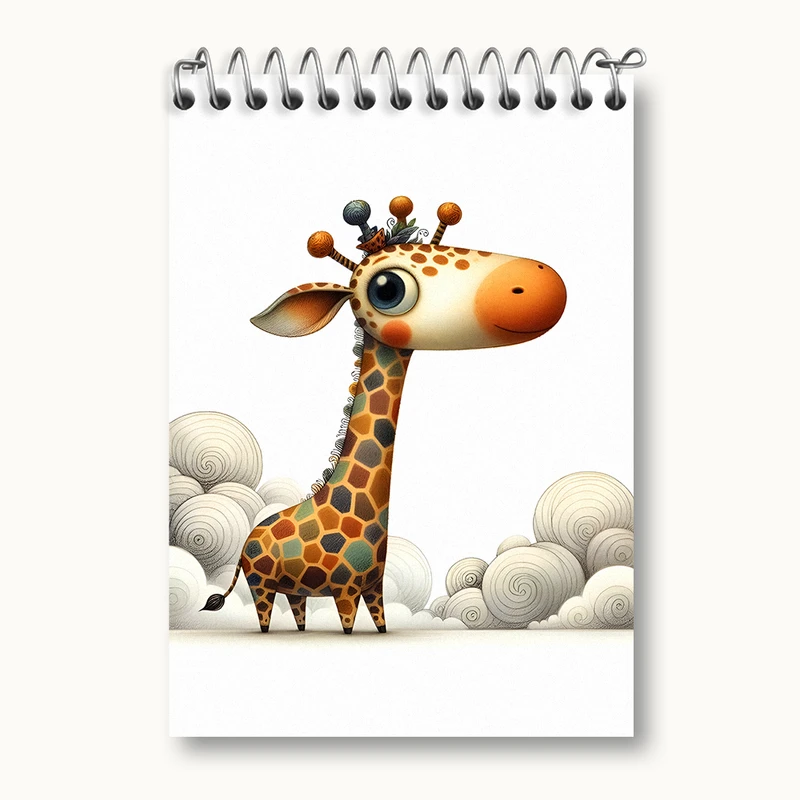 دفتر یادداشت 50 برگ خندالو طرح زرافه بامزه کد N5548