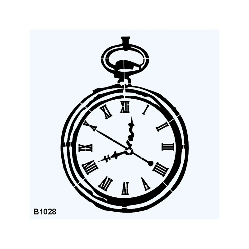 شابلون مدل دیواری طرح ساعت B1028-30.40