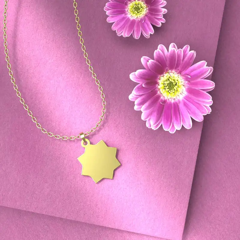 گردنبند طلا 18 عیار زنانه مدوپد مدل اسلیمی کد A3-1-1020