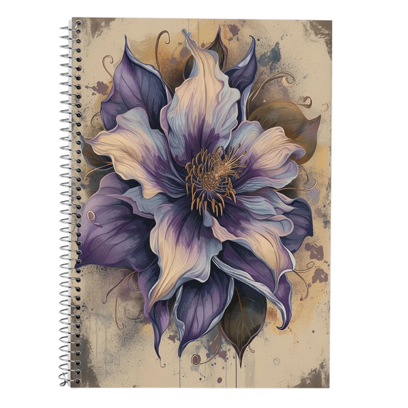 دفتر زبان 50 برگ مدوپد طرح گل کد DF13921