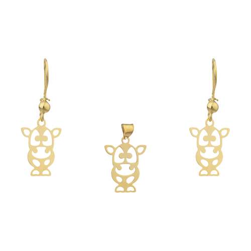 نیم ست طلا 18 عیار دخترانه مایا ماهک مدل MS0508