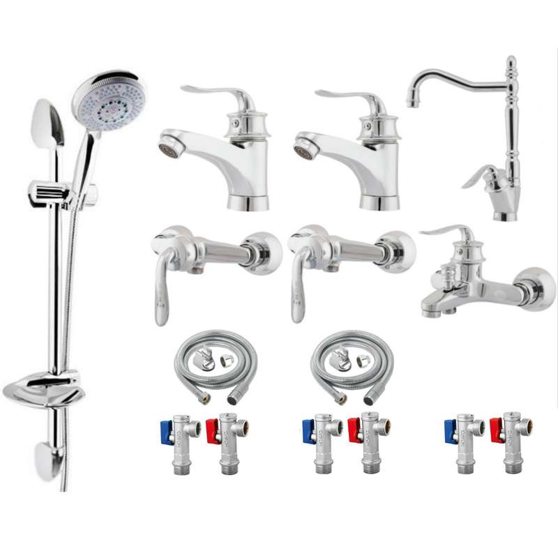 ست شیرآلات شیرالات  رز مدل هلن لایت مجموعه 15 عددی