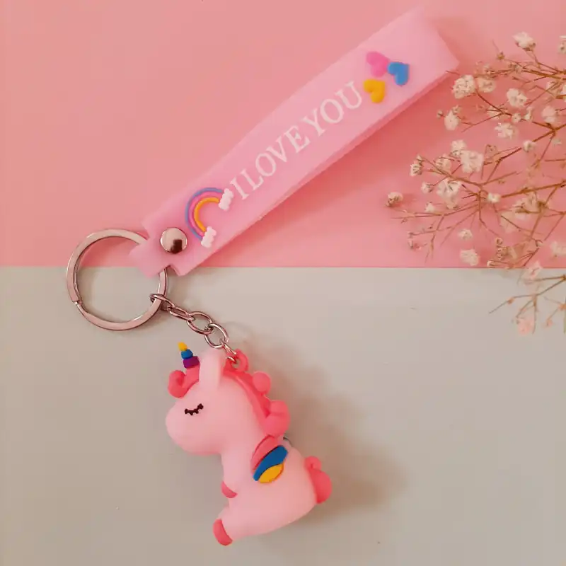 جاکلیدی دخترانه مدل سیلیکون طرح اسب تک شاخ