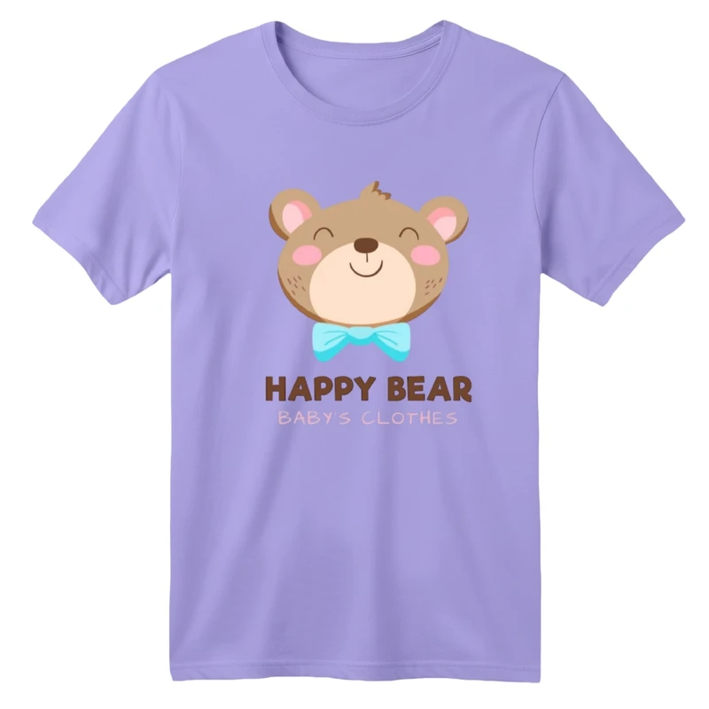 تی شرت آستین کوتاه بچگانه مدل خرس خوشحال