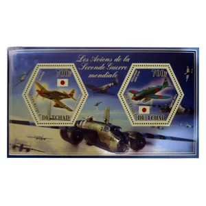 تمبر یادگاری مدل هواپیما کد bc-1294 مجموعه 2 عددی