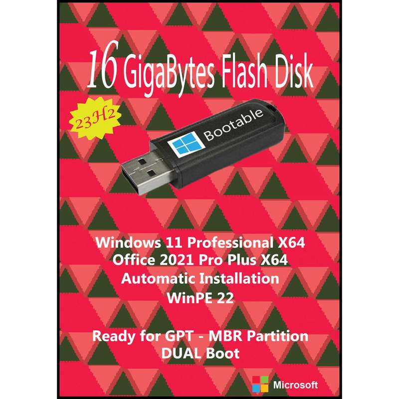 سیستم عامل  Windows 11 X64 23H2 Professional Office 2021 Pro Plus نشر مایکروسافت