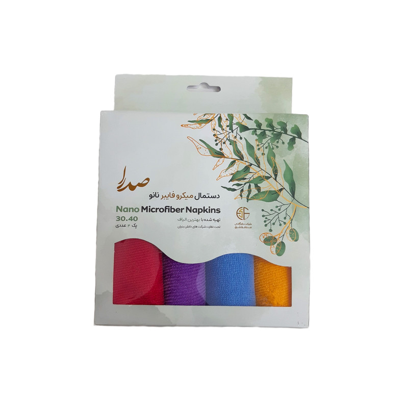 دستمال صدرا مدل میکرو فایبر نانو بسته 4 عددی