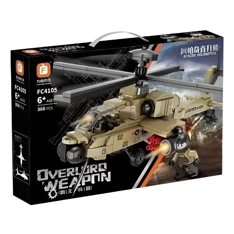 ساختنی 368 تکه فارنج مدل هلیکوپتر طرح APACHE کد FC4105