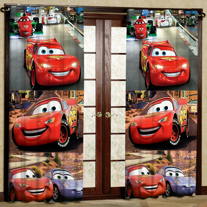 پرده مدل ماشین ها مخمل پانچی کد 4116 سایز 200x140 سانتی متر