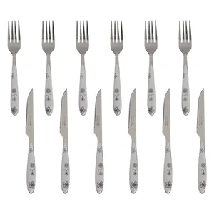 ست کارد و چنگال میوه خوری 12 پارچه مینیاتور کد ST7