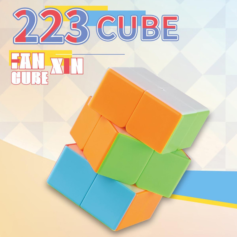 مکعب روبیک فنکسین مدل 223 استیکرلس FanXin 2×2×3