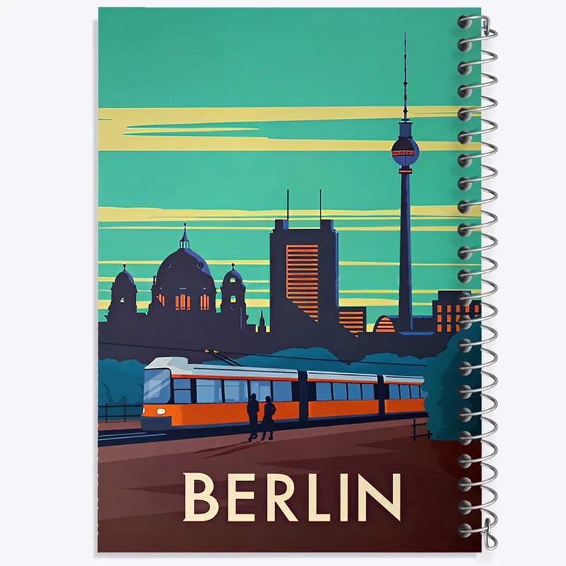 دفتر ژورنال نویسی 50 برگ خندالو مدل نقطه ای طرح برلین (Berlin) کد F6326