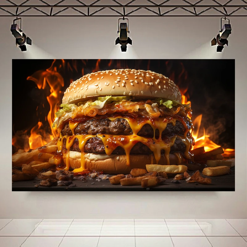 پوستر طرح دوبل برگر مدل غول کد PD2097