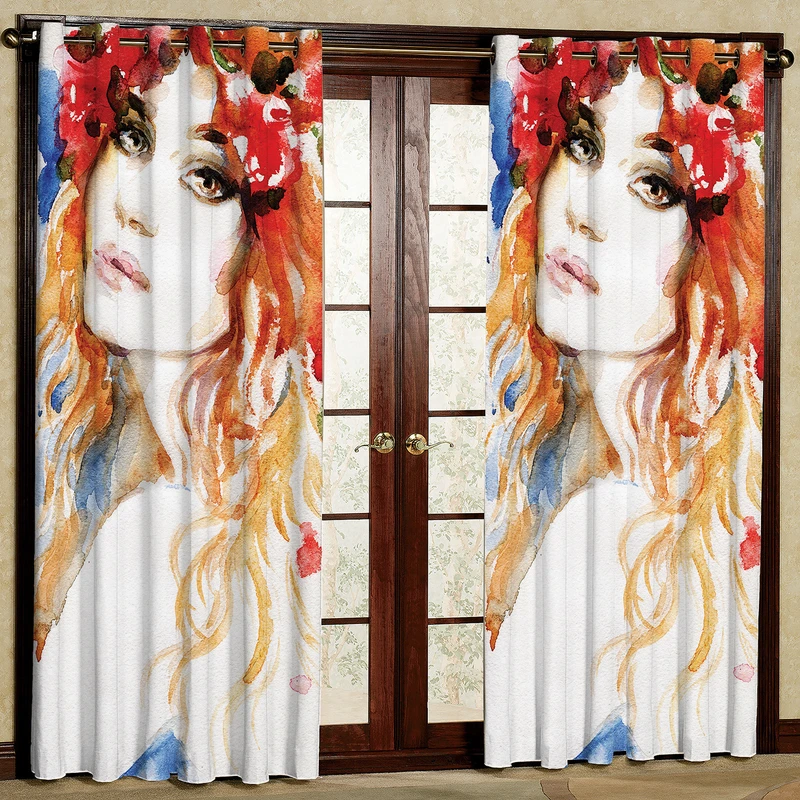   پرده مدل دختر مخمل پانچی کد 614 سایز 140x280 سانتی متر