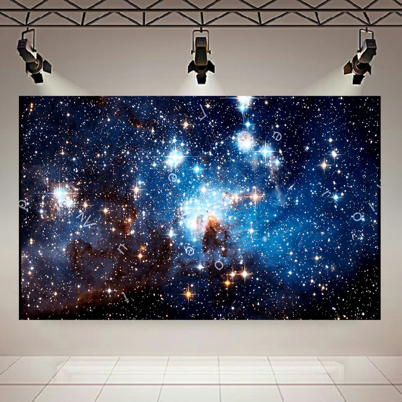 پوستر طرح کهکشان و ستارگان مدل حروف کد AR2820