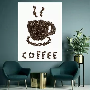 استیکر دیواری طرح فنجان قهوه کد SD7168