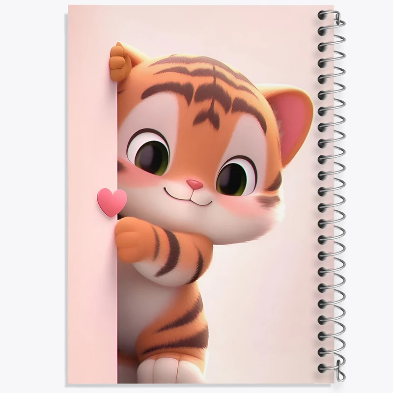 دفتر مشق 100 برگ خندالو طرح ببر کیوت کد N2712