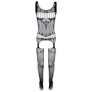 لباس خواب زنانه ماییلدا مدل یکسره فانتزی کد 3684-L088 رنگ مشکی